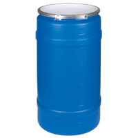 Polyethylene Drums, 30 US gal. (25 imp. Gal.), Open Top, Blue DC535 | Nia-Chem Ltd.