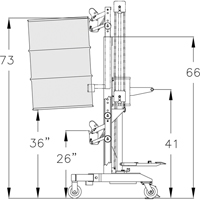 Ergonomic Drum Handler High Reach - DM-1100-HR, 30 - 85 US Gal. (25 - 70 Imperial Gal.) Nia-Chem Ltd.