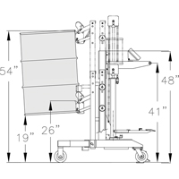 Ergonomic Drum Handler Scale Model - DM-1100-S, 30 - 85 US Gal. (25 - 70 Imperial Gal.) Nia-Chem Ltd.