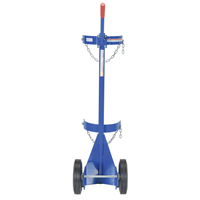 Gas Cylinder Cart, Rubber Wheels, 12" W x 15-1/2" L Base, 500 lbs. Nia-Chem Ltd.