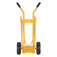Gas Cylinder Cart, Mold-on Rubber Wheels, 9-13/16" W x 16" L Base, 150 lbs. Nia-Chem Ltd.