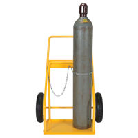 Gas Cylinder Cart, Rubber Wheels, 22" W x 14-1/8" L Base, 250 lbs. Nia-Chem Ltd.
