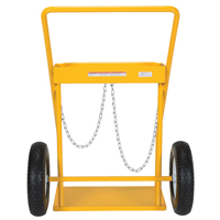 Gas Cylinder Cart, Rubber Wheels, 22" W x 14-1/8" L Base, 250 lbs. Nia-Chem Ltd.