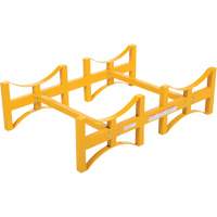 Porte-barils empilable en acier, 2 barils, Capacit&eacute; de 1600 lb, 45-1/2" la x 29-7/8" p x 12-3/4" h Nia-Chem Ltd.