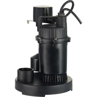 Thermoplastic Submersible Sump Pump, 2560 GPH, 115 V, 4.6 A, 1/3 HP Nia-Chem Ltd.