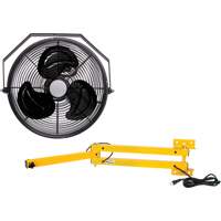 Industrial Workstation Fan Kit with Double Locking Arm, 12" Dia., 3 Speeds Nia-Chem Ltd.