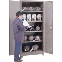 Heavy Gauge Storage Cabinets, Steel, 3 Shelves, 60" H x 36" W x 21" D, Grey FB012 | Nia-Chem Ltd.