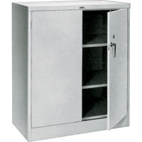 Counter High Cabinets, Steel, 2 Shelves, 42" H x 36" W x 21" D, Grey FF986 | Nia-Chem Ltd.