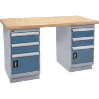Pre-Designed Workbench, Dual Drawers, 2500 lbs. Cap., 72" W x 36" D, 34" H Nia-Chem Ltd.