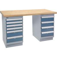 Heavy-Duty Workbench, Dual Drawers, 1500 lbs. Cap., 72" W x 36" D, 34" H Nia-Chem Ltd.
