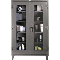 Clearview Cabinets, Steel, 4 Shelves, 60" H x 48" W x 24" D FG851 | Nia-Chem Ltd.