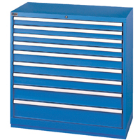 Armoires de rangement avec tiroirs, 9 tiroirs, 40-1/4" la x 22-1/2" p x 41-3/4" h, Bleu brillant Nia-Chem Ltd.