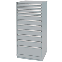 Armoires de rangement avec tiroirs, 11 tiroirs, 28-1/4" la x 28-1/2" p x 59-1/2" h, Gris Nia-Chem Ltd.