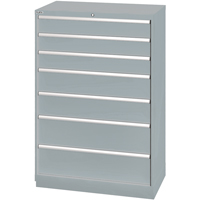 Armoires de rangement avec tiroirs, 7 tiroirs, 40-1/4" la x 22-1/2" p x 59-1/2" h, Gris Nia-Chem Ltd.