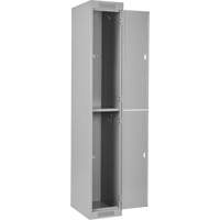 Clean Line Lockers, 2 -tier, Bank of 4, 48" x 18" x 72", Steel, Grey, Rivet (Assembled) Nia-Chem Ltd.