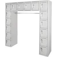 Assembled Archettes Clean Line Economy Lockers, 16 -tier, Bank of 3, 18" x 72" x 12", Steel Nia-Chem Ltd.