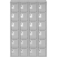 Clean Line Lockerette , 6 -tier, Bank of 4, 48" x 18" x 78", Steel, Grey, Rivet (Assembled) Nia-Chem Ltd.