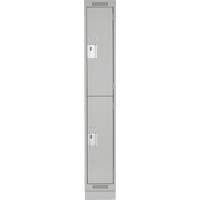 Clean Line Lockers, 2 -tier, 12" x 18" x 76", Steel, Grey, Rivet (Assembled) Nia-Chem Ltd.