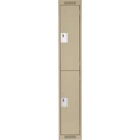 Casiers Clean Line, 2 niveaux, 12" x 18" x 72", Acier, Beige, Rivet (assembl&eacute;) Nia-Chem Ltd.