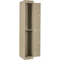 Clean Line Lockers, 2 -tier, Bank of 4, 48" x 18" x 72", Steel, Beige, Rivet (Assembled) Nia-Chem Ltd.