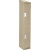 Casiers Clean Line, 2 niveaux, 12" x 18" x 78", Acier, Beige, Rivet (assembl&eacute;) Nia-Chem Ltd.