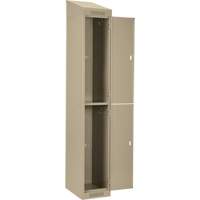 Casiers Clean Line, 2 niveaux, Bloc de 4, 48" x 18" x 78", Acier, Beige, Rivet (assembl&eacute;) Nia-Chem Ltd.