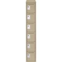 Clean Line Lockerette, 6 -tier, 12" x 18" x 78", Steel, Beige, Rivet (Assembled) Nia-Chem Ltd.