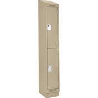 Casiers Clean Line, 2 niveaux, 12" x 18" x 82", Acier, Beige, Rivet (assembl&eacute;) Nia-Chem Ltd.