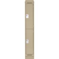 Casiers Clean Line, 2 niveaux, 12" x 18" x 82", Acier, Beige, Rivet (assembl&eacute;) Nia-Chem Ltd.