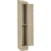 Clean Line Lockers, 2 -tier, Bank of 4, 48" x 18" x 82", Steel, Beige, Rivet (Assembled) Nia-Chem Ltd.