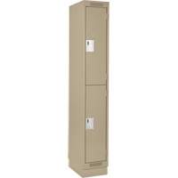 Casiers Clean Line, 2 niveaux, 12" x 18" x 76", Acier, Beige, Rivet (assembl&eacute;) Nia-Chem Ltd.