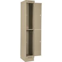 Clean Line Lockers, 2 -tier, Bank of 4, 48" x 18" x 76", Steel, Beige, Rivet (Assembled) Nia-Chem Ltd.