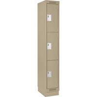 Casiers Clean Line, 3 niveaux, 12" x 18" x 76", Acier, Beige, Rivet (assembl&eacute;) Nia-Chem Ltd.