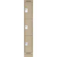 Casiers Clean Line, 3 niveaux, 12" x 18" x 76", Acier, Beige, Rivet (assembl&eacute;) Nia-Chem Ltd.