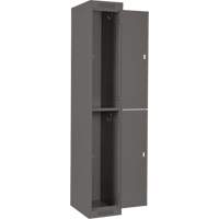 Clean Line Lockers, 2 -tier, Bank of 4, 48" x 18" x 72", Steel, Charcoal, Rivet (Assembled) Nia-Chem Ltd.