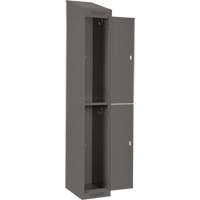Casiers Clean Line, 2 niveaux, Bloc de 4, 48" x 18" x 78", Acier, Charbon, Rivet (assembl&eacute;) Nia-Chem Ltd.