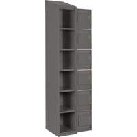 Clean Line Lockerette, 6 -tier, Bank of 4, 48" x 18" x 78", Steel, Charcoal, Rivet (Assembled) Nia-Chem Ltd.