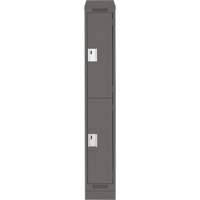 Casiers Clean Line, 2 niveaux, 12" x 18" x 82", Acier, Charbon, Rivet (assembl&eacute;) Nia-Chem Ltd.