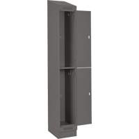 Clean Line Lockers, 2 -tier, Bank of 4, 48" x 18" x 82", Steel, Charcoal, Rivet (Assembled) Nia-Chem Ltd.