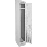 Casiers Clean Line, 12" x 18" x 82", Acier, Gris, Rivet (assembl&eacute;), Perfor&eacute; Nia-Chem Ltd.
