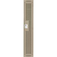Casiers Clean Line, 12" x 15" x 72", Acier, Beige, Rivet (assembl&eacute;), Perfor&eacute; Nia-Chem Ltd.