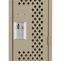 Casiers Clean Line, 12" x 15" x 72", Acier, Beige, Rivet (assembl&eacute;), Perfor&eacute; Nia-Chem Ltd.