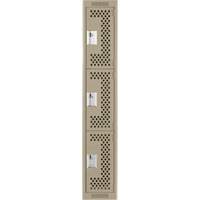 Casiers Clean Line, 3 niveaux, 12" x 12" x 72", Acier, Beige, Rivet (assembl&eacute;), Perfor&eacute; Nia-Chem Ltd.
