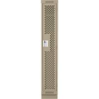 Clean Line Lockers, 12" x 15" x 76", Steel, Beige, Rivet (Assembled), Perforated Nia-Chem Ltd.