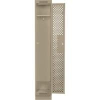 Clean Line Lockers, 12" x 15" x 76", Steel, Beige, Rivet (Assembled), Perforated Nia-Chem Ltd.