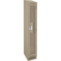 Casiers Clean Line, 12" x 18" x 82", Acier, Beige, Rivet (assembl&eacute;), Perfor&eacute; Nia-Chem Ltd.