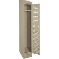 Casiers Clean Line, 12" x 18" x 82", Acier, Beige, Rivet (assembl&eacute;), Perfor&eacute; Nia-Chem Ltd.