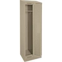 Casiers Clean Line, Bloc de 2, 24" x 15" x 82", Acier, Beige, Rivet (assembl&eacute;), Perfor&eacute; Nia-Chem Ltd.