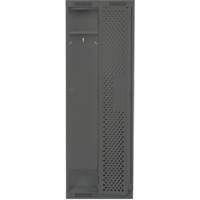 Clean Line Lockers, Bank of 2, 24" x 15" x 76", Steel, Charcoal, Rivet (Assembled), Perforated Nia-Chem Ltd.