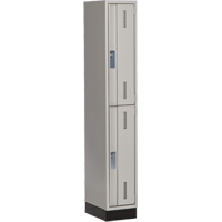 Concorde Heavy-Duty Lockers, 2 -tier, 12" x 18" x 76", Steel, Grey, Welded (Assembled) Nia-Chem Ltd.